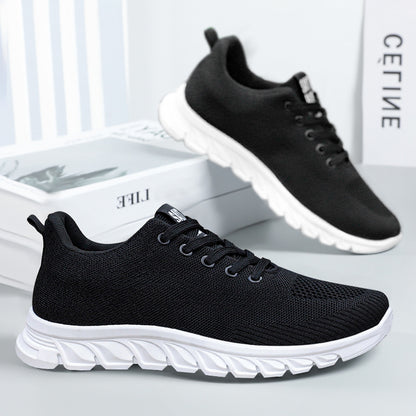 Sports Shoes for Men, New Summer Running Shoes, Breathable Korean Style Trendy Casual Shoes, Popular Lace-Up Shoes for Students, Men