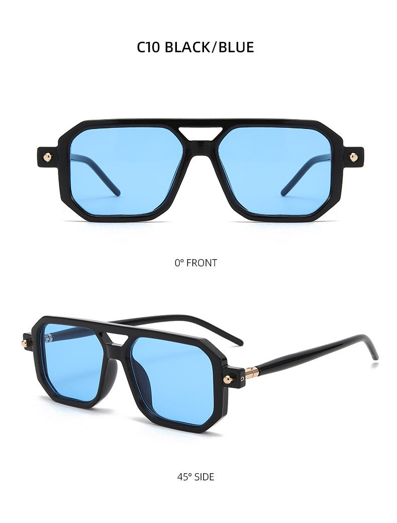 You, me, him, cross-border trend, retro, literary and modern sunglasses, Instagram street flat glasses, fashion sunglasses T2622