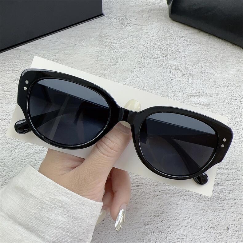 Wang Jiaer Same Style Sunglasses Women's High-end Korean Style Retro Sunglasses Men's Anti-ultraviolet Glasses 2024 New