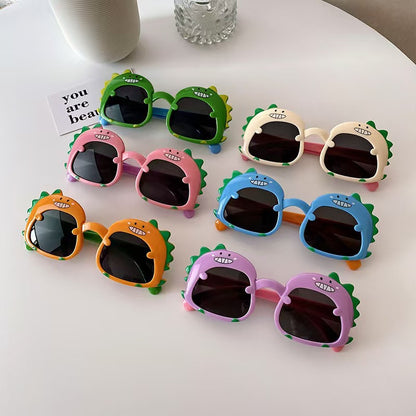 Children's Glasses Baby Sunglasses New Cute Little Dinosaur Cartoon Sunglasses Sun Visors Trendy Boys and Girls Sunglasses