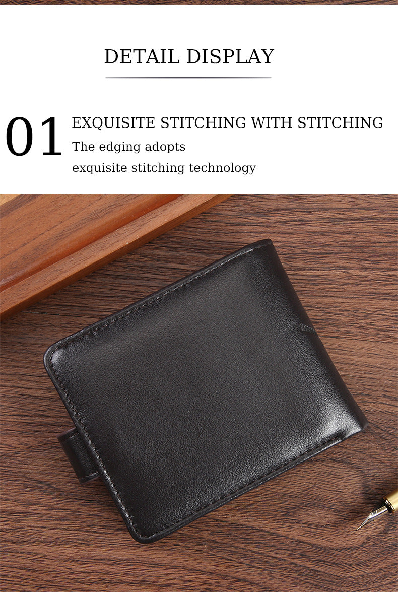 Cross-border Dropshipping Business Fashion Hasp 80% Off Short Wallet Male Multi-card Driver's License Multifunctional Men's Wallet