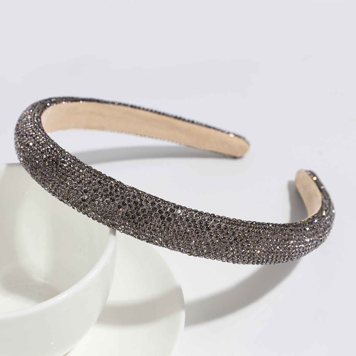 Cross-border Hot Selling Fashion Luxury Simple Atmosphere Full Diamond Headband Going Out All-match Elegant Elegant Hair Headband Hair Accessories