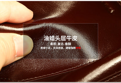 Cross-Border Dropshipping Manbang Men's Wallet Horizontal First-Layer Cowhide Wallet Classic Short 70% off Rifd Anti-Theft Brush