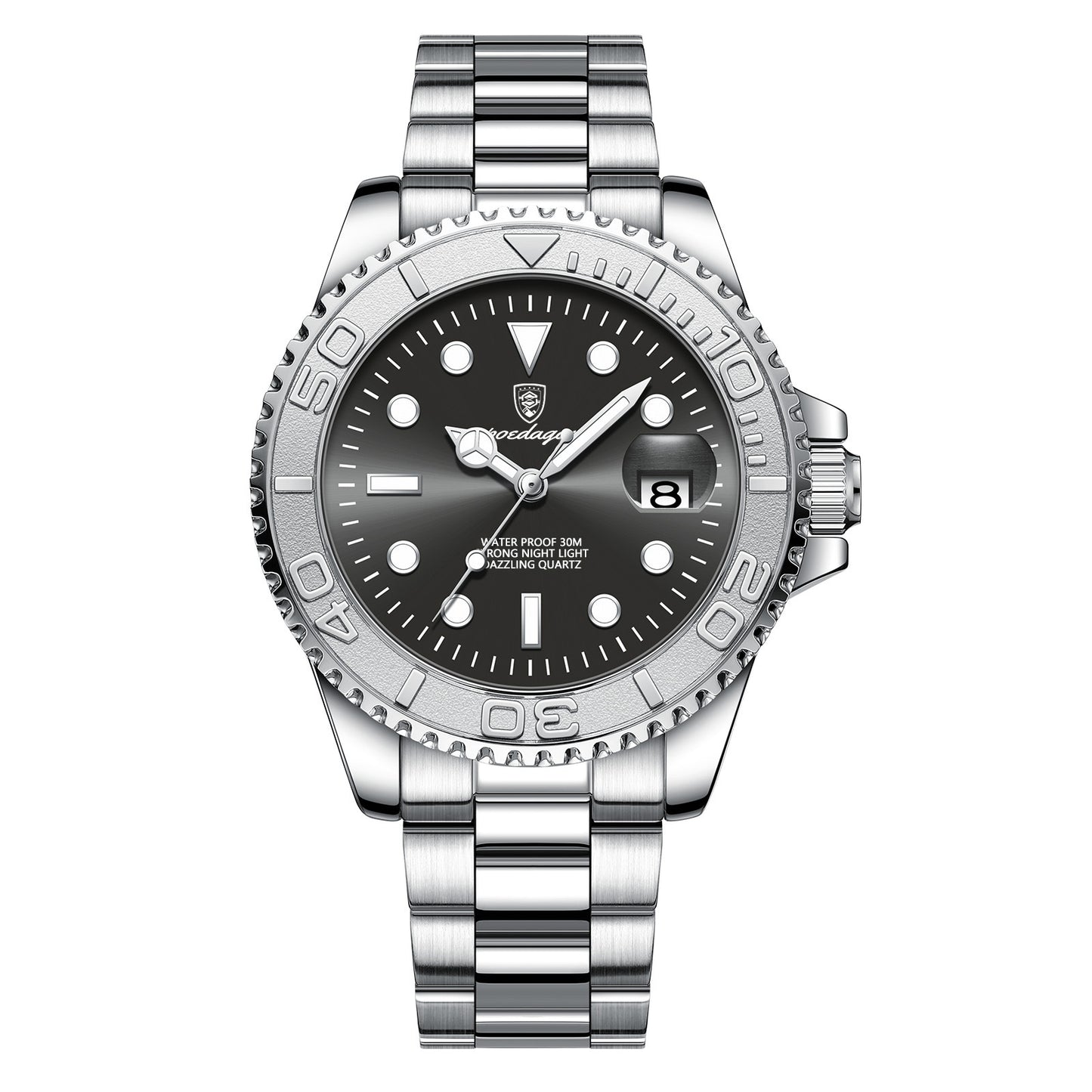 Swiss brand new waterproof luminous men's watch fashion quartz watch live foreign trade explosions a generation of hair