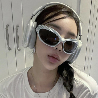 Barbed Hedgehog Sunglasses Y2K European and American Personalized Wings Cycling Sunglasses Concave Shape Ins Trendy Sunglasses for Women