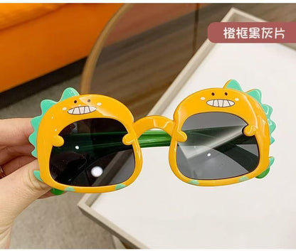 Children's Glasses Baby Sunglasses New Cute Little Dinosaur Cartoon Sunglasses Sun Visors Trendy Boys and Girls Sunglasses