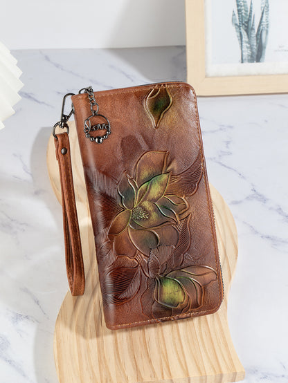 2025 Factory Direct Supply New Women's Wallet Retro Color Polished Multi-Card Slot Long Bag Wholesale Cross-Border