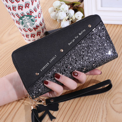 Factory wholesale Japanese and Korean long wallet women's fashion simple women's coin purse large capacity multi-card card holder wallet