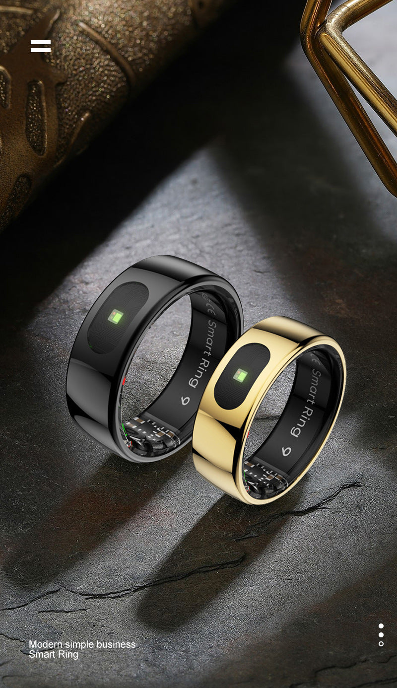 R08 (Qring) Waterproof Touch Body Temperature Sleep Blood Oxygen Heart Rate Sports Photo Music Control Smart Ring