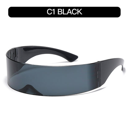 New Futuristic One-Piece Sunglasses, Internet Celebrity Bounce and Stylish European and American Sunglasses, Douyin Live Broadcast