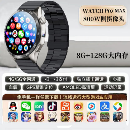WATCH 4 Cellular Card Smart Watch Free Download Running Single Camera nfc Game Heart Rate Monitoring