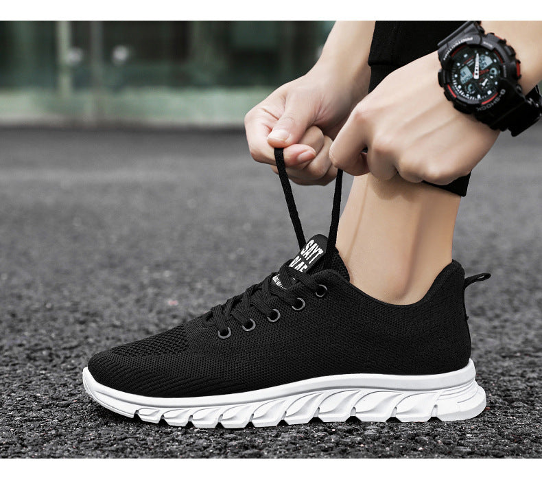 Sports Shoes for Men, New Summer Running Shoes, Breathable Korean Style Trendy Casual Shoes, Popular Lace-Up Shoes for Students, Men