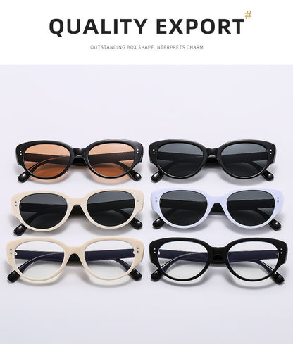 Sunglasses for Women, Retro Cat-Eye Fashion Stylish Small Frame Trendy Cool Sunglasses for Men 2025 New Sun Protection High-End Glasses