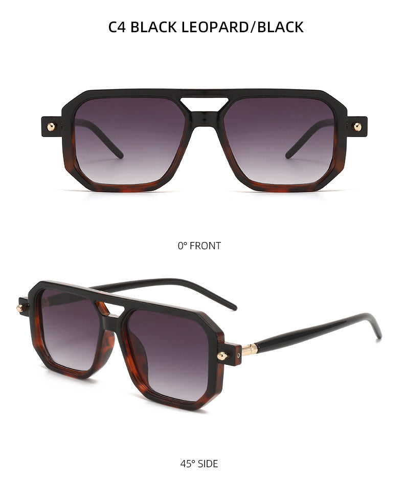You, me, him, cross-border trend, retro, literary and modern sunglasses, Instagram street flat glasses, fashion sunglasses T2622