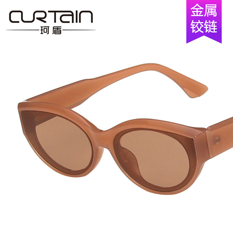 Cross-Border European and American Personalized Sunglasses 2020 New Retro Hip-Hop Oval Sunglasses Street Style Fashion Sunglasses