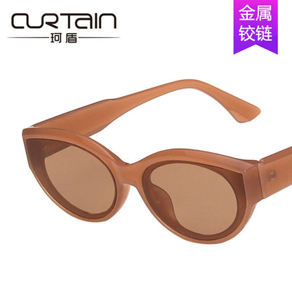 Cross-Border European and American Personalized Sunglasses 2020 New Retro Hip-Hop Oval Sunglasses Street Style Fashion Sunglasses