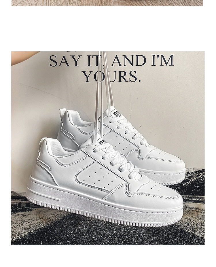 Men's Shoes Trendy Shoes 2024 New Summer Niche Trendy Thick Bottom White Shoes Student Sports Casual Shoes for Men