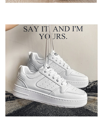 Men's Shoes Trendy Shoes 2024 New Summer Niche Trendy Thick Bottom White Shoes Student Sports Casual Shoes for Men