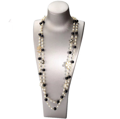 Light Luxury and High-End Multi-Layered Pearl Sweater Chain, Feminine, Simple, Long Autumn and Winter Necklace, Alloy Accessories, Jewelry