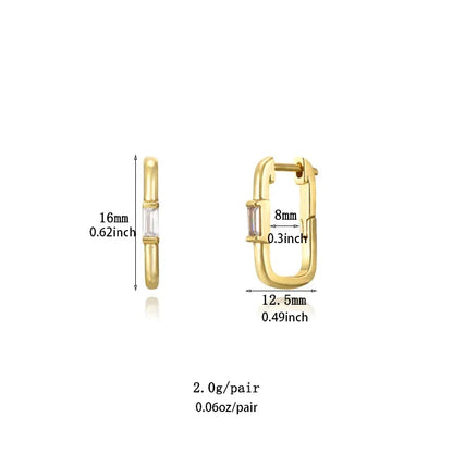 Cross-Border Exclusive Supply of Versatile and High-End Ear Cuffs with an Instagram-Worthy Style, Featuring a Fashionable and Simple U-Shaped Design with Diamond Accents and a Unique Ear Cuff Earring Set