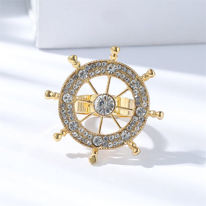 Tie Buckle Cross-Border Hot-Selling Formal Accessories Personalized Trendy Men's Rudder Eagle Chinese Style Flowery Gold Men's Tie