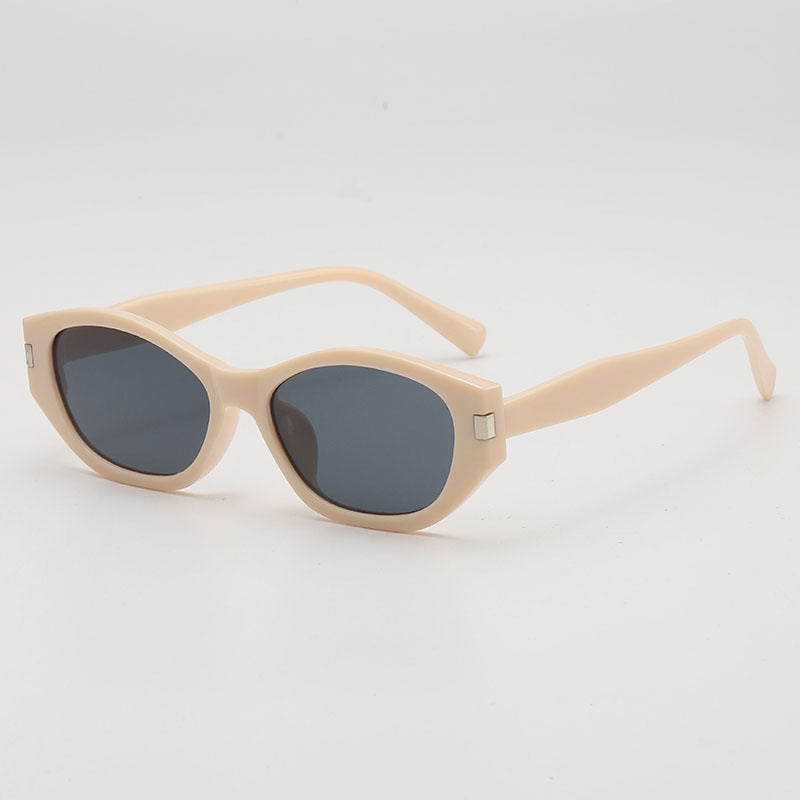 Fashion Retro Cat's Eye Distinctive Anti-UV Sunglasses Women's High-Level Street Photoshoot Concave Sunscreen Decorative Sunglasses
