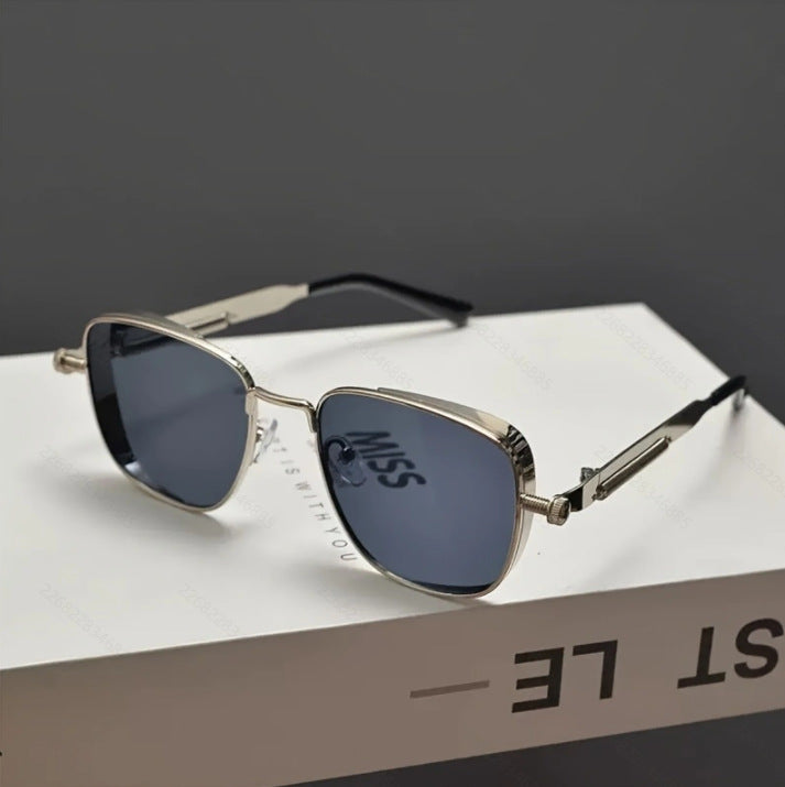 Cross-border European and American New Light Luxury High-end Sunglasses for Men and Women Retro Metal Frame Sunglasses Personalized Sunglasses