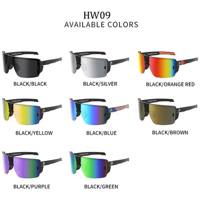 Heat Wave Sunglasses Sports Outdoor Cycling One-Piece Glasses Goggles Uv400 High Quality Vector