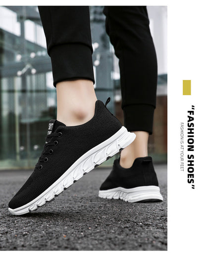 Sports Shoes for Men, New Summer Running Shoes, Breathable Korean Style Trendy Casual Shoes, Popular Lace-Up Shoes for Students, Men