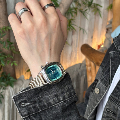 Millennial Retro Fashion Concept Digital Display Sports Men's Watch with Analog Numbers, Niche Ins Trendy Brand Quartz Watch