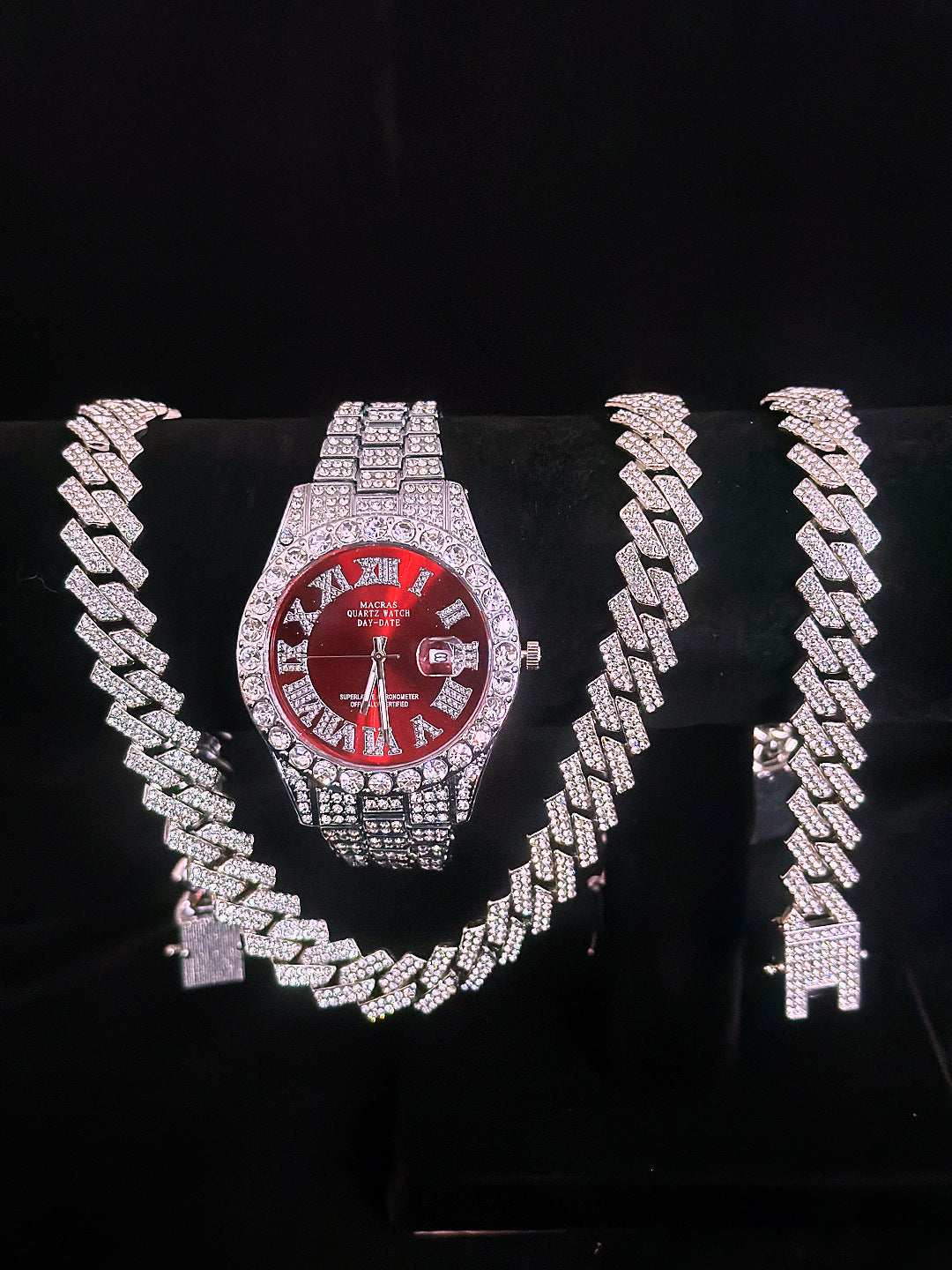 Tiktok Hot-Selling Fashion Casual Men's Watch Full Diamond Watch Men's Factory Price Direct Sale Complete Colors