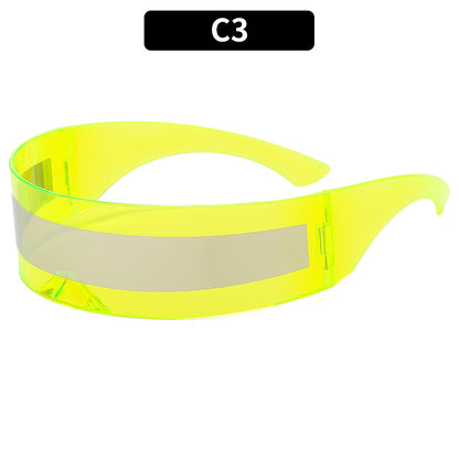 New Futuristic One-Piece Sunglasses, Internet Celebrity Bounce and Stylish European and American Sunglasses, Douyin Live Broadcast