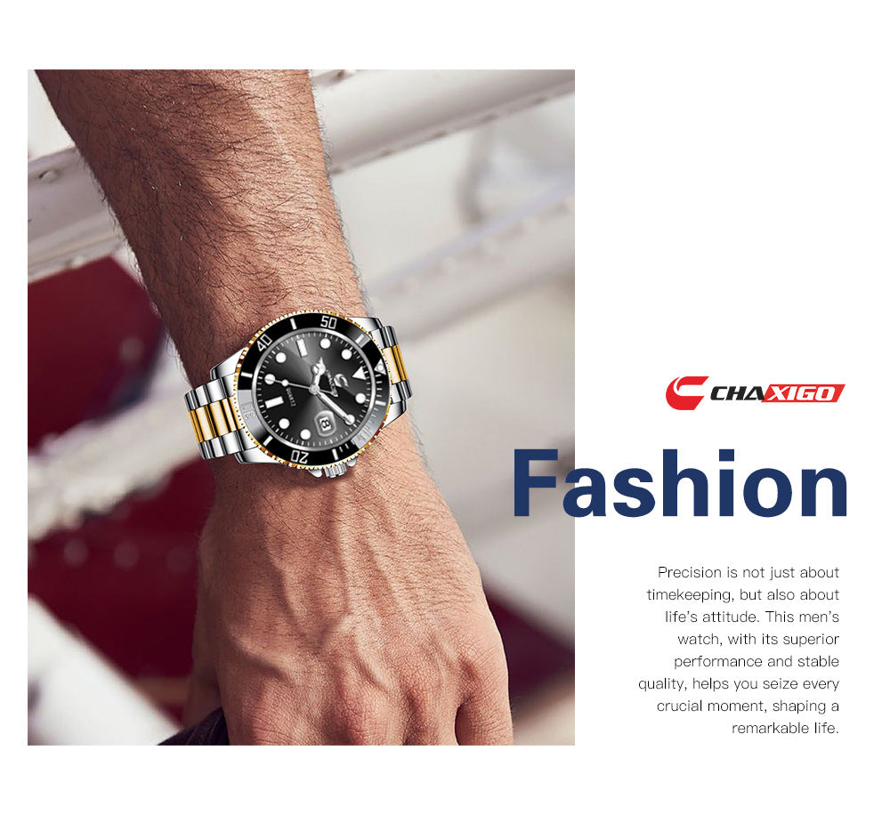 Swiss CHAXIGO quartz watch cross-border watch wholesale new green water ghost quartz luminous waterproof men's watch
