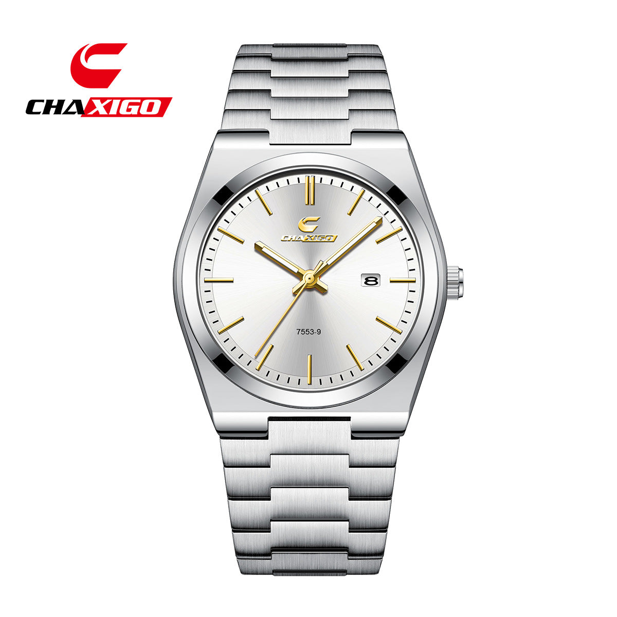 Swiss Brand Chaxigo Ultra-Thin Men's Watch Waterproof Luminous Quartz Watch Alloy Export Hot Model Dropshipping