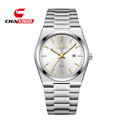 Swiss Brand Chaxigo Ultra-Thin Men's Watch Waterproof Luminous Quartz Watch Alloy Export Hot Model Dropshipping
