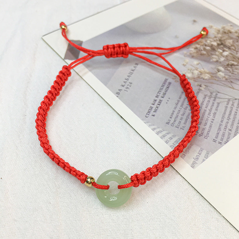 New Chinese Style Design Sense Plum Blossom Woven Bracelet for Women Chinese Style Adjustable Woven Hand Rope Gifts Hand Woven Rope