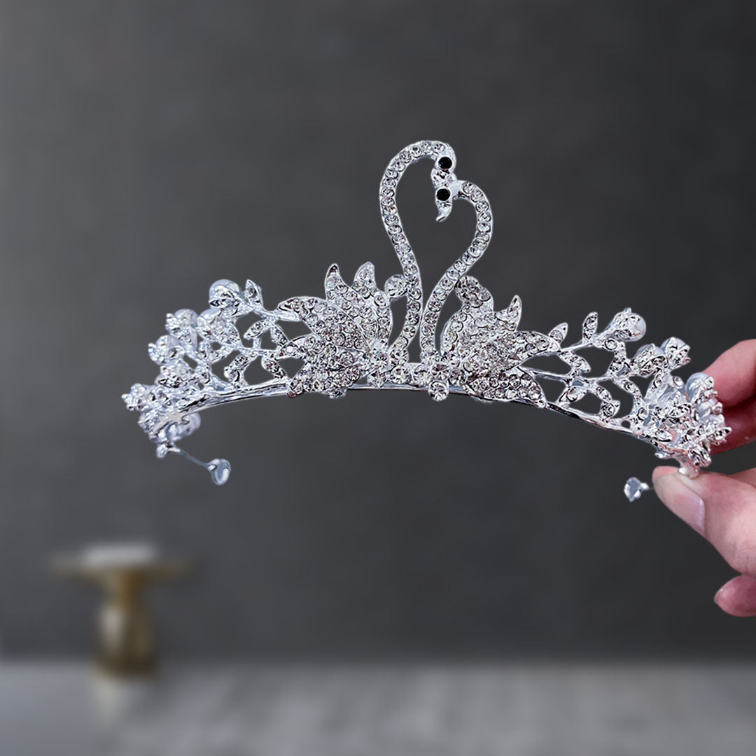 Bridal Crown Tiara Rhinestone Crown Wedding Dress Diamond Costume Eighteenth Birthday Coming-Of-Age Ceremony Birthday Princess Hair Accessory