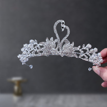 Bridal Crown Tiara Rhinestone Crown Wedding Dress Diamond Costume Eighteenth Birthday Coming-Of-Age Ceremony Birthday Princess Hair Accessory