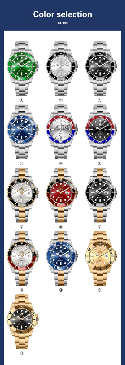 Swiss CHAXIGO quartz watch cross-border watch wholesale new green water ghost quartz luminous waterproof men's watch