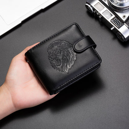 Dropshipping Cross-Border Manufacturer Wholesale Men's Wallet Pu Leather Short Zipper Buckle Wallet New Wallet Coin Purse