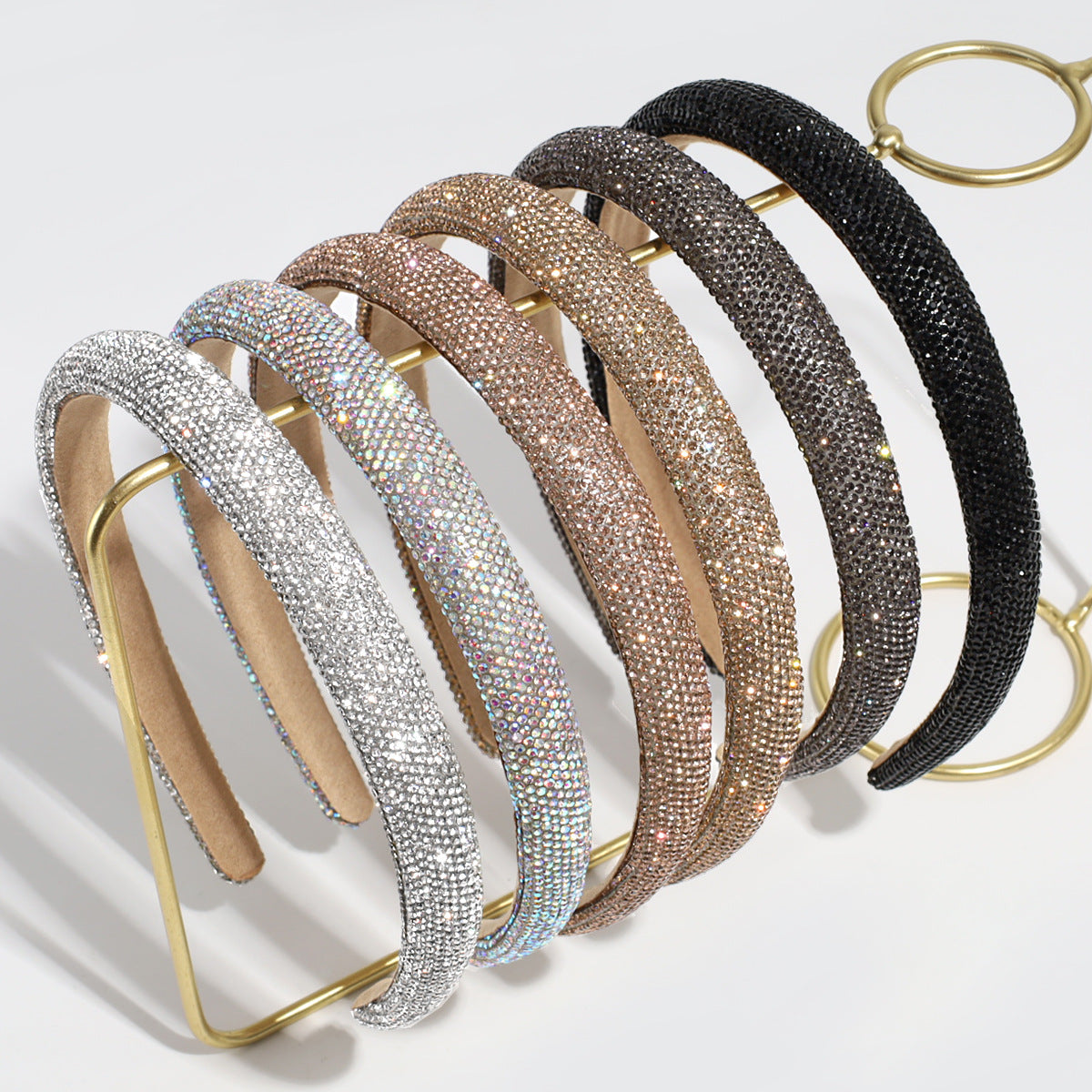 Cross-border Hot Selling Fashion Luxury Simple Atmosphere Full Diamond Headband Going Out All-match Elegant Elegant Hair Headband Hair Accessories