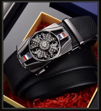 Time-to-time belt men's belt automatic buckle trembles fast hand explosion casual Joker simple fashion wholesale generation hair