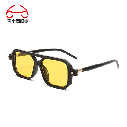You, me, him, cross-border trend, retro, literary and modern sunglasses, Instagram street flat glasses, fashion sunglasses T2622