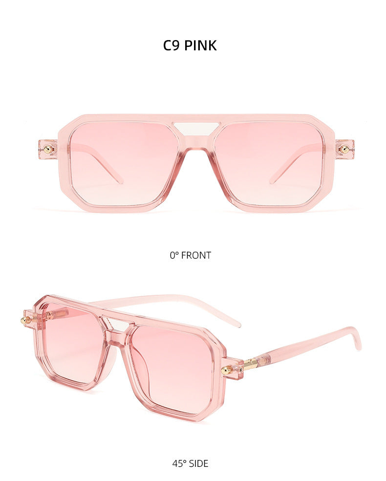 You, me, him, cross-border trend, retro, literary and modern sunglasses, Instagram street flat glasses, fashion sunglasses T2622