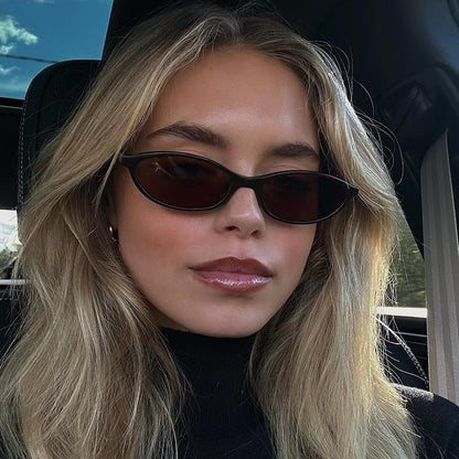 European and American Retro Oval Small Frame Sunglasses Women's Outdoor Fashion Wear Sunglasses Men's Personalized Hip-Hop Spice Glasses