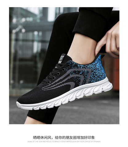 Sports Shoes for Men, New Summer Running Shoes, Breathable Korean Style Trendy Casual Shoes, Popular Lace-Up Shoes for Students, Men