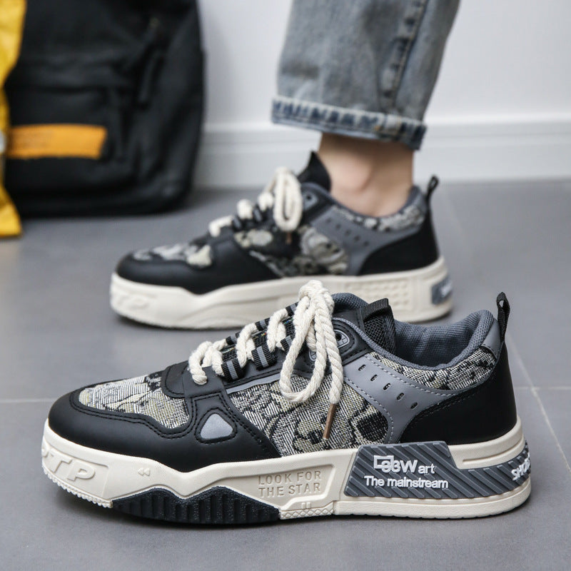 National Trend Men's Shoes 2024 Autum New Breathable Canvas Shoes Men's Niche Original Casual Shoes Sneakers Thick-Soled Student Shoes