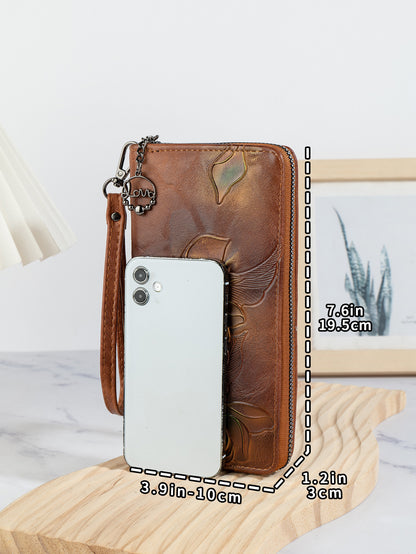 2025 Factory Direct Supply New Women's Wallet Retro Color Polished Multi-Card Slot Long Bag Wholesale Cross-Border