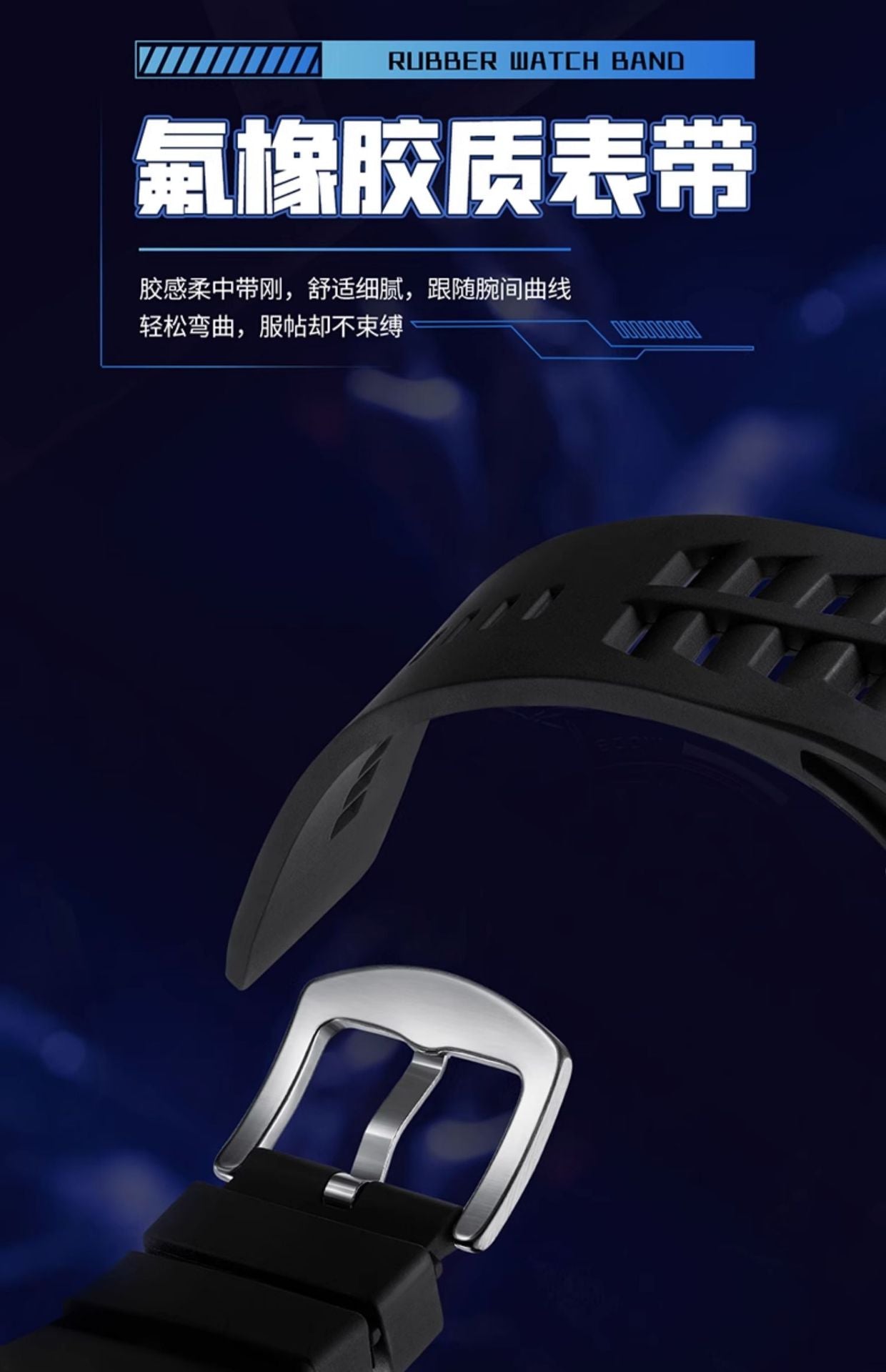 AI Lang new watch Richard automatic mechanical watch hollow-out barrel-shaped foreign trade live broadcast popular one-piece delivery