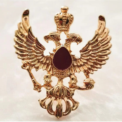 Tie Buckle Cross-Border Hot-Selling Formal Accessories Personalized Trendy Men's Rudder Eagle Chinese Style Flowery Gold Men's Tie